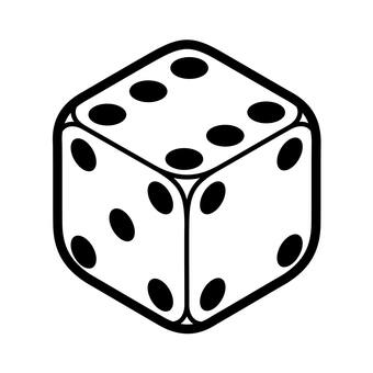 サイコロのアイコン サイコロ,6の目,賭け事,ゲーム,賭博,サイ,博打,丁半,アイコン,シンプルのイラスト素材