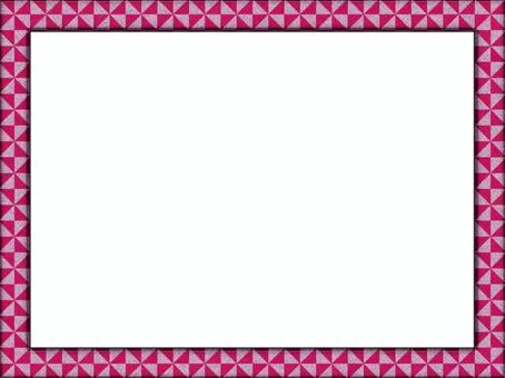 風車模様の額縁フレ−ム　ピンク 風車模様,額縁,フレ−ム,ポストカード,メッセージカード,飾り枠,あしらい,柄,パターン,ザラザラのイラスト素材