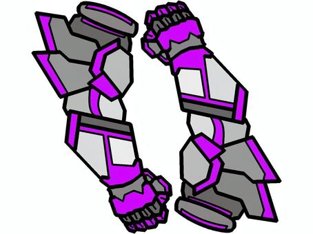 ガントレットのアイコン『紫』 ガントレット,鎧,腕用,装備,防具,頑丈,両腕,モチーフ,カラー,ゲームのイラスト素材