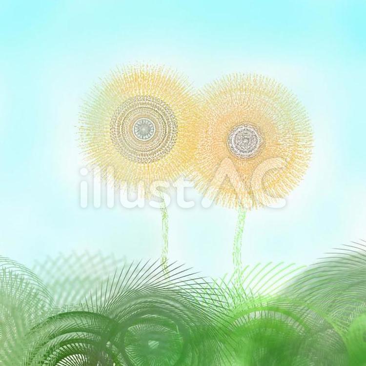 ひまわり ひまわり,向日葵,夏のイラスト素材