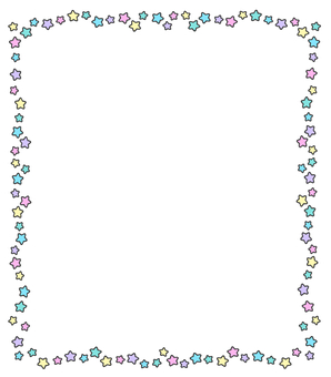 かわいい星の手描き縦長フレーム1 星,フレーム,縦長,単品,枠,飾り,キラキラ,かわいい,手描き,ファンシーのイラスト素材