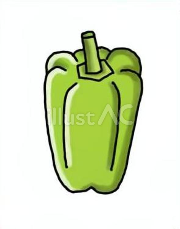 ピーマンのイラスト ピーマン,野菜,食べ物のイラスト素材