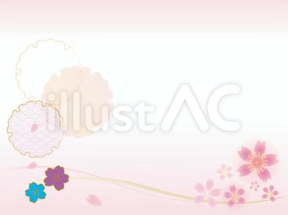 桜 和柄 背景素材