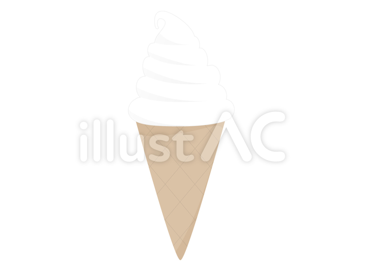 ソフトクリーム アイス,夏,デザートのイラスト素材