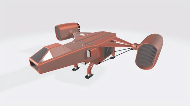 ツインジェットティルトホバー機① ブースター,ジェット,コックピット,エンジン,モーター,ライト,メカ,sf,かっこいい,回転翼のイラスト素材