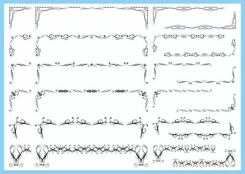 フレーム-23 フレーム,枠,枠線,飾り,装飾,模様,柄,飾り罫,罫,曲線のイラスト素材