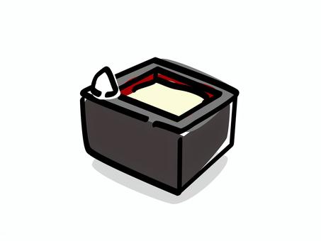 日本酒と塩　升酒で乾杯_色ズレゆるい絵 日本酒,乾杯,塩,升酒,もっきり,酒,手書き,手描き,ゆるい,色ずれのイラスト素材