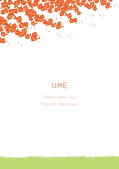 シンプルな梅の花の背景イラスト シンプルな梅の花の背景イラスト 梅,植物,背景,花,自然,ナチュラル,ほのぼの,ほんわか,かわいい,優しいのイラスト素材