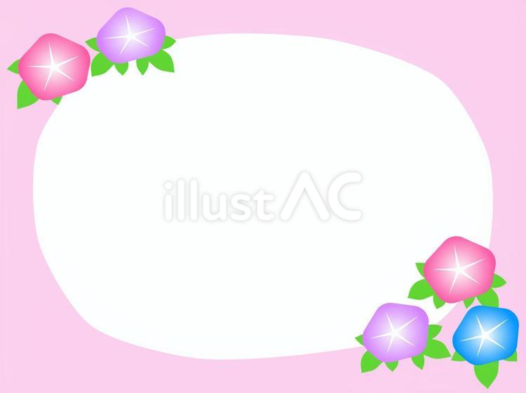 朝顔の花フレーム アサガオ,花,植物のイラスト素材