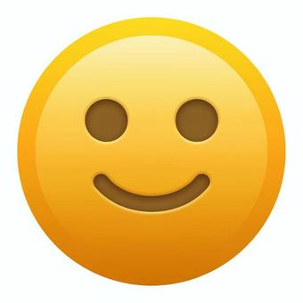 シンプルな顔の絵文字　笑顔 絵文字,顔文字,普通,笑顔,ニュートラル,シンプル,かわいい,定番,ベーシック,スタンダードのイラスト素材