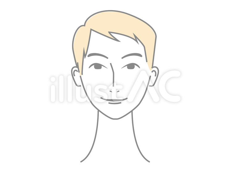 男性の顔（単品） 男性,顔,おしゃれのイラスト素材