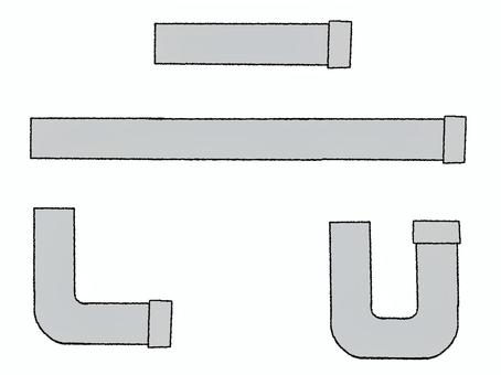 パイプ パイプ,配管,種類,セット,お知らせ用,宣伝用,pop調,手描き,挿絵,ワンポイントのイラスト素材