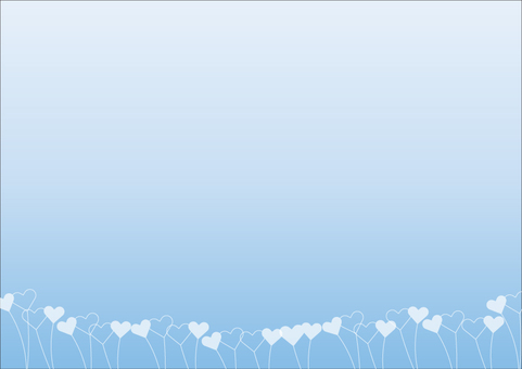 Heart flower frame (sky blue), heart, frame, background, JPG, PNG and AI