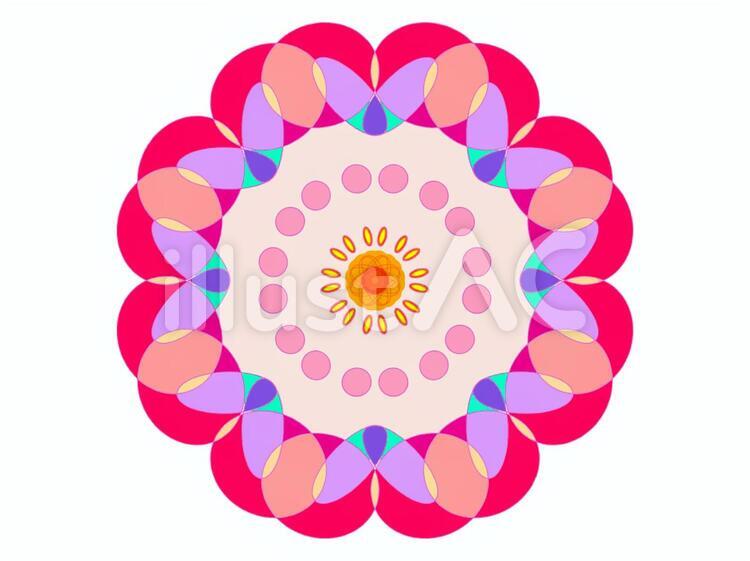 花模様2 花,花びら,コースターのイラスト素材