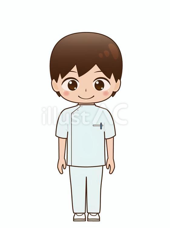 白衣の医療従事者さん 男性 看護師,制服,職業のイラスト素材