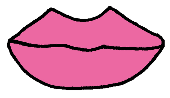 閉じた唇 口,唇,赤,ピンク,閉じる,健康,美容,口元,潤い,血色のイラスト素材