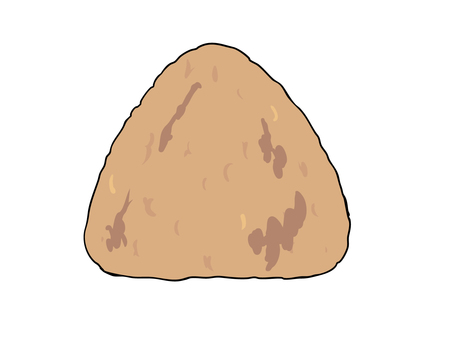 焼きおにぎり 焼きおにぎり,米,食べ物,主線あり,イラスト素材,広告,チラシ,cm,白背景,背景透過のイラスト素材