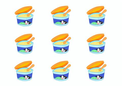 カップアイス アイスクリーム,カップアイス,バニラアイス,スプーン,牛,手描き,食べ物,乳製品,可愛いのイラスト素材