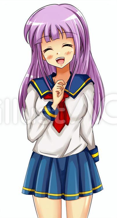 紫音　立ち絵　喜 オリジナル,オリキャラ,キャラクターのイラスト素材