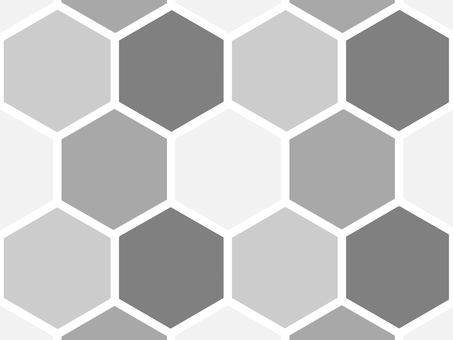 吉祥文様：亀甲（きっこう）繋ぎ１（灰色） 亀甲,亀甲繋ぎ,カメの甲,六角形,幾何学模様,繰り返し,有職文様,円満,吉祥文様,縁起柄のイラスト素材