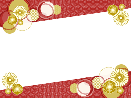 華やぐ和結びのこころ【11】 和風,水引,新年,円,12月,1月,お祝い,年賀状,イベント,背景素材のイラスト素材