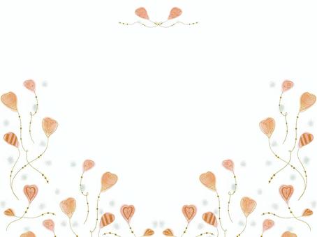 ハートの風船 ハート,風船,ボタニカル,手描き,水彩,ピンク,メッセージカード,背景,パステルカラーのイラスト素材