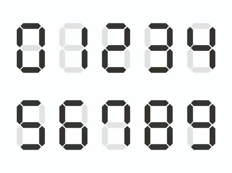 デジタル数字 数字,デジタル,時間,時計,デザイン,タイム,時刻,フォント,タイマー,シンプルのイラスト素材