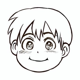 甘い顔 男の子,甘い,味,表情,おいしい,顔,食べる,食事,子供のイラスト素材
