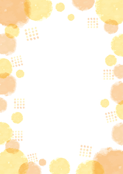 円のフレーム33 フレーム,背景,円,水彩,かわいい,枠,丸,ドット,カラフル,柔らかいのイラスト素材