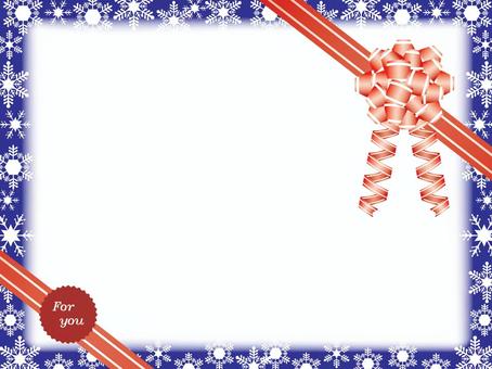 Illustration, ribbon, frame, snow, 