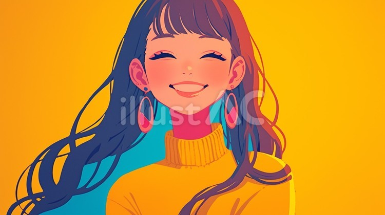 笑顔の女性 女性,かわいい,綺麗のイラスト素材