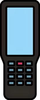 黒のハンディ端末です。 黒のハンディ端末です。 在庫管理,シンプル,倉庫,作業,物流,機械,モバイル,バーコード,スキャン,ハンディのイラスト素材