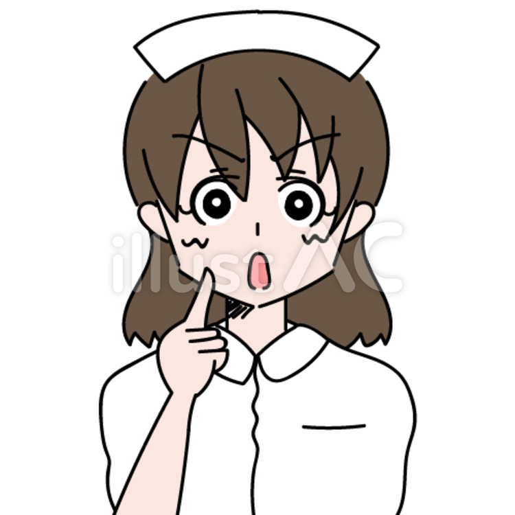 看護師　注意 注意,注目,指摘のイラスト素材