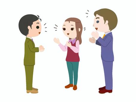 通訳する人 通訳,人物,交渉,会話,取引,伝える,ビジネス,通訳者,コミュニケーション,翻訳のイラスト素材