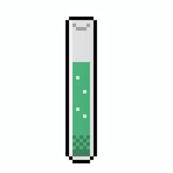 試験管のドット絵(グリーン) 試験管のドット絵(グリーン) 試験管,アイコン,アイテム,ドット絵,実験器具,実験,研究,理科,ピクセルアート,医療のイラスト素材
