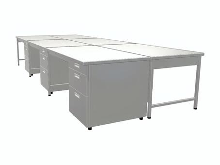 事務の机 事務,机,オフィス,ビジネス,什器,残業のイラスト素材