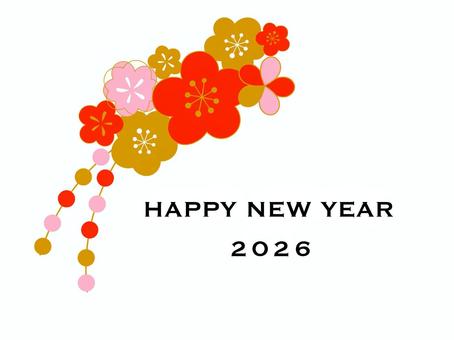 お正月カラー　和柄お花ピンク 正月,元旦,新年,新春,年賀,年賀状,年賀状素材,謹賀新年,和柄,和風のイラスト素材