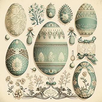 Fashionable cute lace easter egg, , JPG