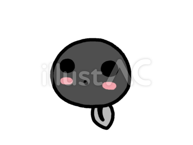 おたまじゃくし 黒イラスト No 無料イラストなら イラストac