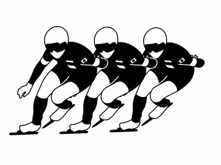 パシュート パシュート,スピードスケート,種目,競技,ウインタースポーツ,運動,冬季,冬,人,人物のイラスト素材