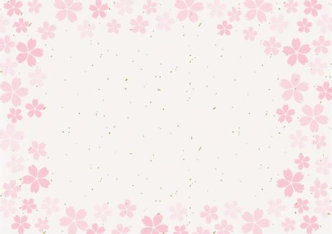 Spring cherry blossom frame background with beautiful cherry blossoms 11 Japanese paper, , JPG, PNG and AI