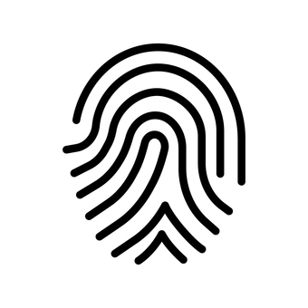 指紋認証のアイコン アイコン,指紋,認証,アイコン単品,モノクロ,ベクター,認識,セキュリティ,安全,防犯のイラスト素材