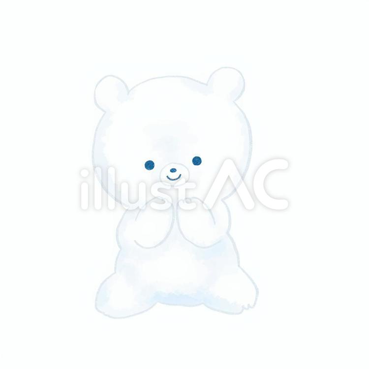 しろくまちゃん くま,白熊,熊のイラスト素材