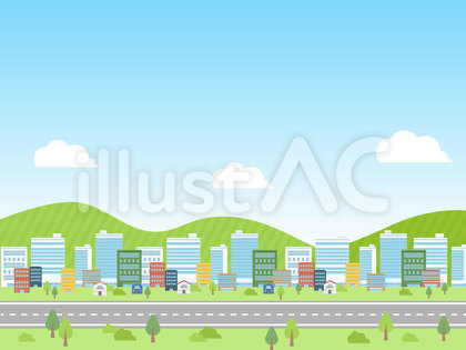【街並み】建物のイラスト