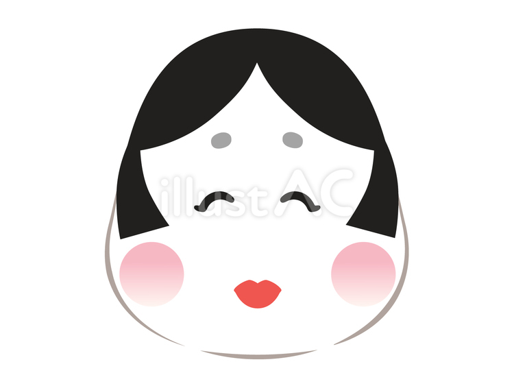 おかめさん おかめ,おかめさん,節分のイラスト素材
