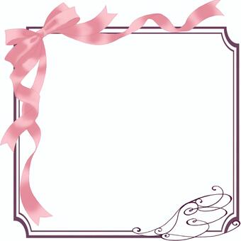 Ribbon frame (pink), frame, frame, decorative frame, JPG and PNG