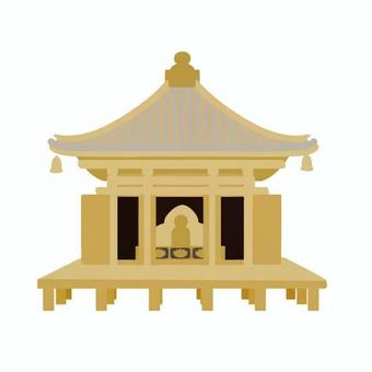 中尊寺金色堂 小学校,中学校,高校,教材,授業,社会,中尊寺金色堂,岩手県,平泉,世界遺産のイラスト素材