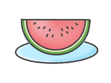 Illustration, watermelon, watermelon, summer, JPG and PNG