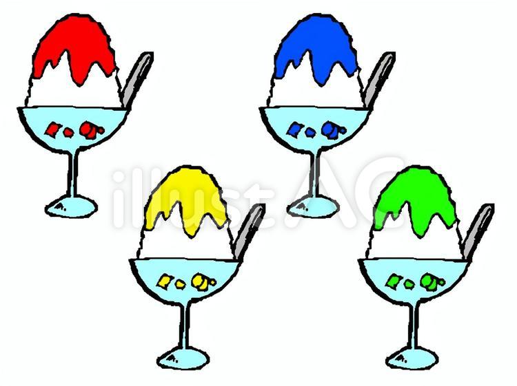 かき氷 かき氷,食べ物,冷たいのイラスト素材