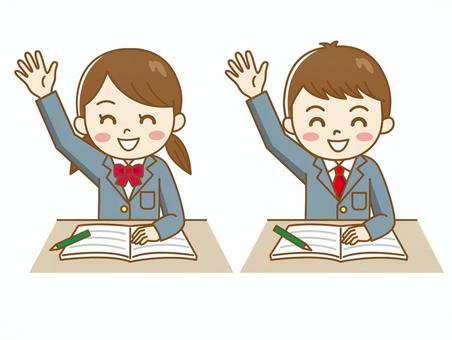 Junior high and high school students_study 2, , JPG, PNG and AI